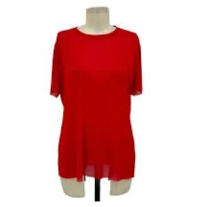 EUC Wilfred Free Red Mesh Sheer Crewneck Jamilla Tee sz: M